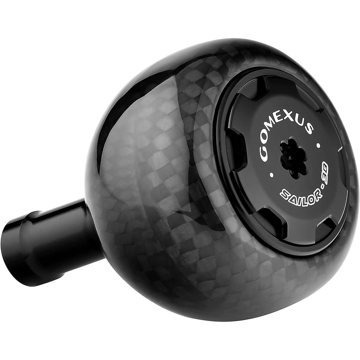 Gomexus F38 Reel Handle Knob "Toray" Carbon Round Knob 38mm Daiwa Type S Shimano Type A Handle Replacement Spinning Reel Bait Reel Compatible with Sea Fishing, Boat Fishing, Lure Fishing