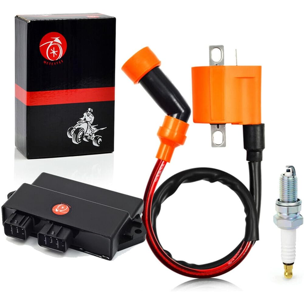 CDI Box & Ignition Coil Spark Plug for Yamaha Warrior 350 1997 1998 1999 2000 2001 348cc 3GD-85540-40-00