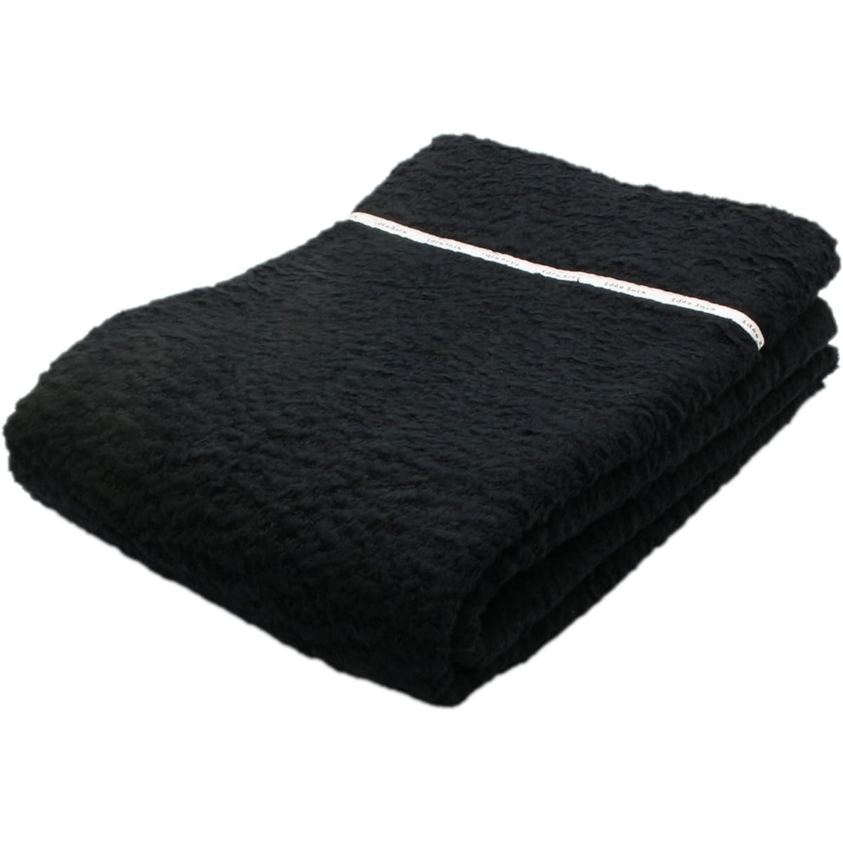 Imabari Towel Towel Blanket Idesola Natural Time Fluffy Black Single (Approx. 140 x 190cm) IZ0268