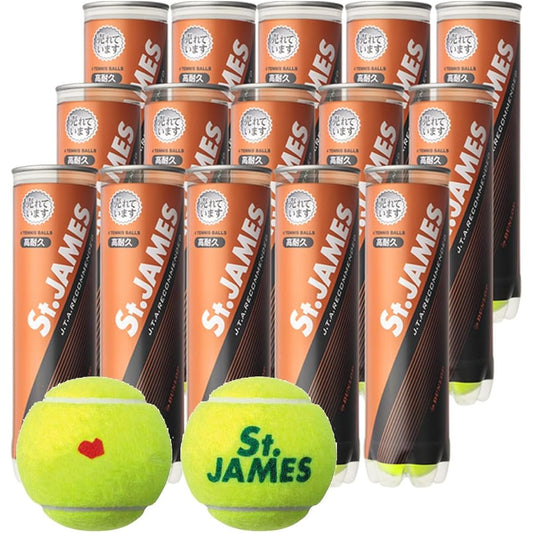 "KPI original model" DUNLOP "St.JAMES 1 box (15 cans/60 balls)" tennis balls