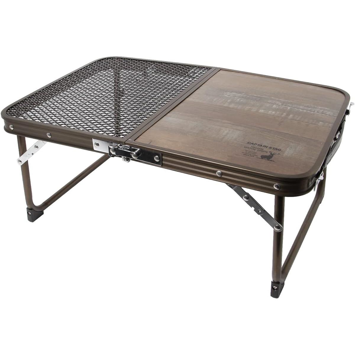 CAPTAIN STAG Outdoor Table Half Mesh Table Aluminum Bistro UC-578 (Approx.) Width 600 x Depth 400 x Height 250mm