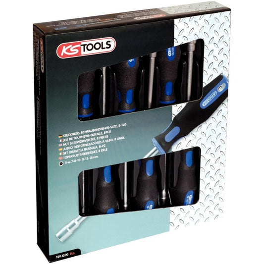 KS TOOLS ERGOTORQUEplus socket screwdriver set 8 pcs ERGOTORQUEplus socket screwdriver set 8 pcs 159.1200