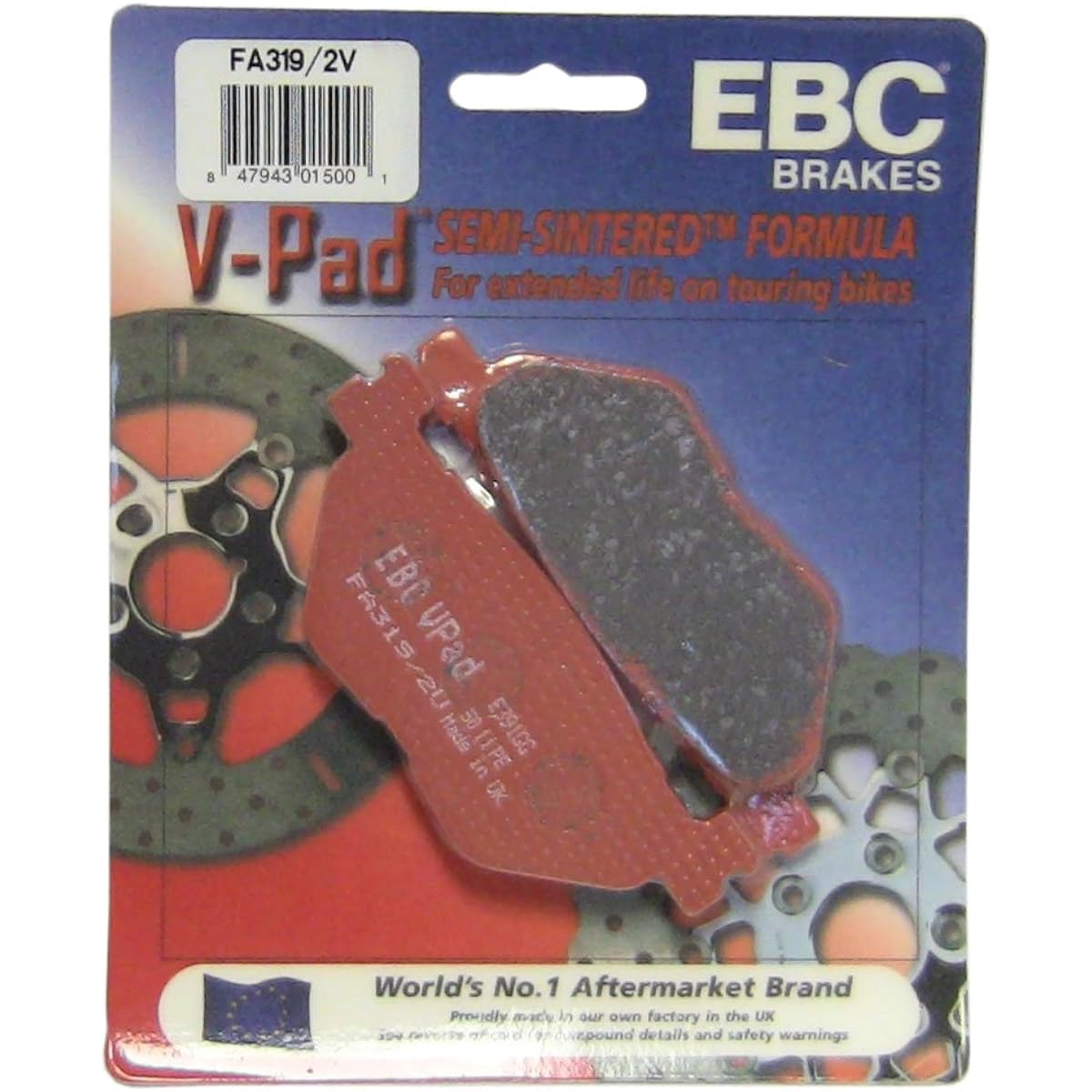 EBC BRAKES FA319/2V half -baked disc brake pad
