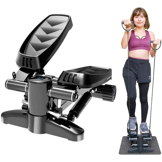 [Enhanced version in all 6 colors] "Official" PYKES PEAK Stepper [Aerobic exercise at home] Diet equipment, health equipment, fitness machine, walking machine, step stand, for exercise, for men and women, ``Power band & noise prevention mat included'' [1