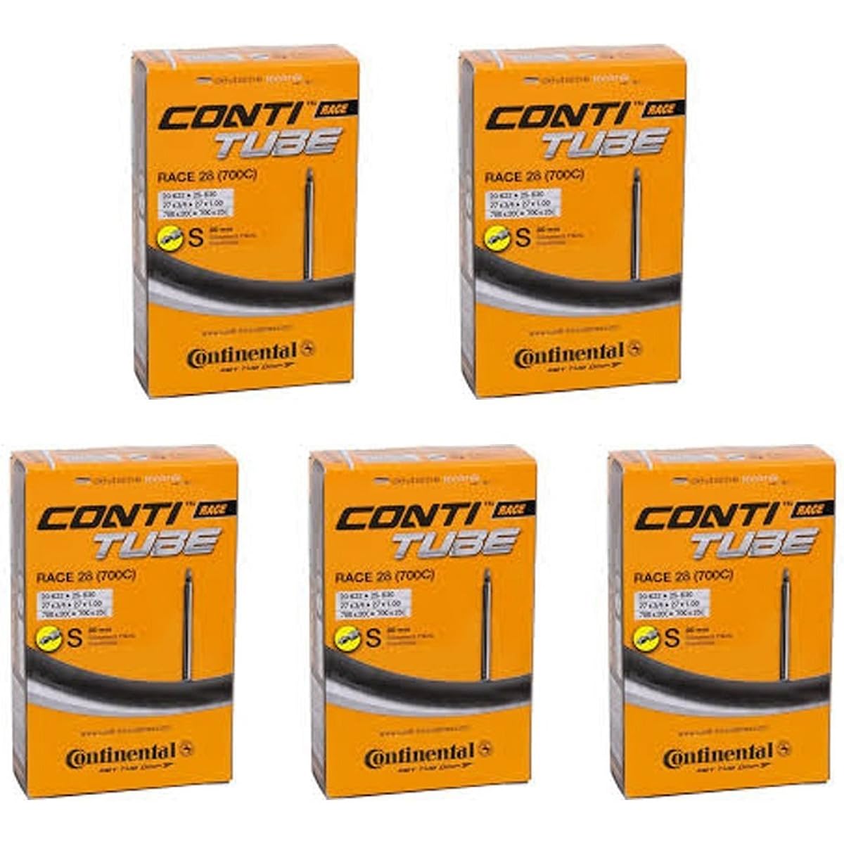 Continental Race 28 700 x 20-25c Bike Inner Tubes - Presta 80mm Long Valve by Continental