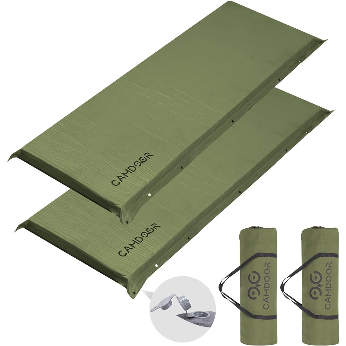 Camping Mat Air Mat Thick 10cm [Automatically inflates in 30 seconds / Wider] Inflator Mat Car Sleeping Mat Automatically Inflates Camper Inflator Mat Can Be Connected Infinitely Camping Equipment Bedding Air Bed Waterproof Tideproof Safe and Odorless Co