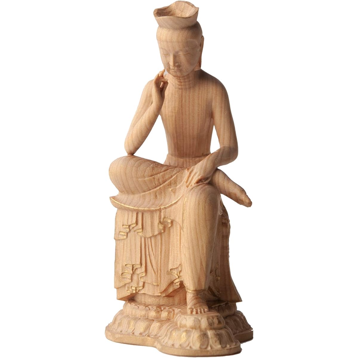 Tiny Buddha Maitreya Bodhisattva (Wooden: Boxwood)_Wood Carving Buddha Statue Buddha Statue World (GSB Miroku Bosatsu