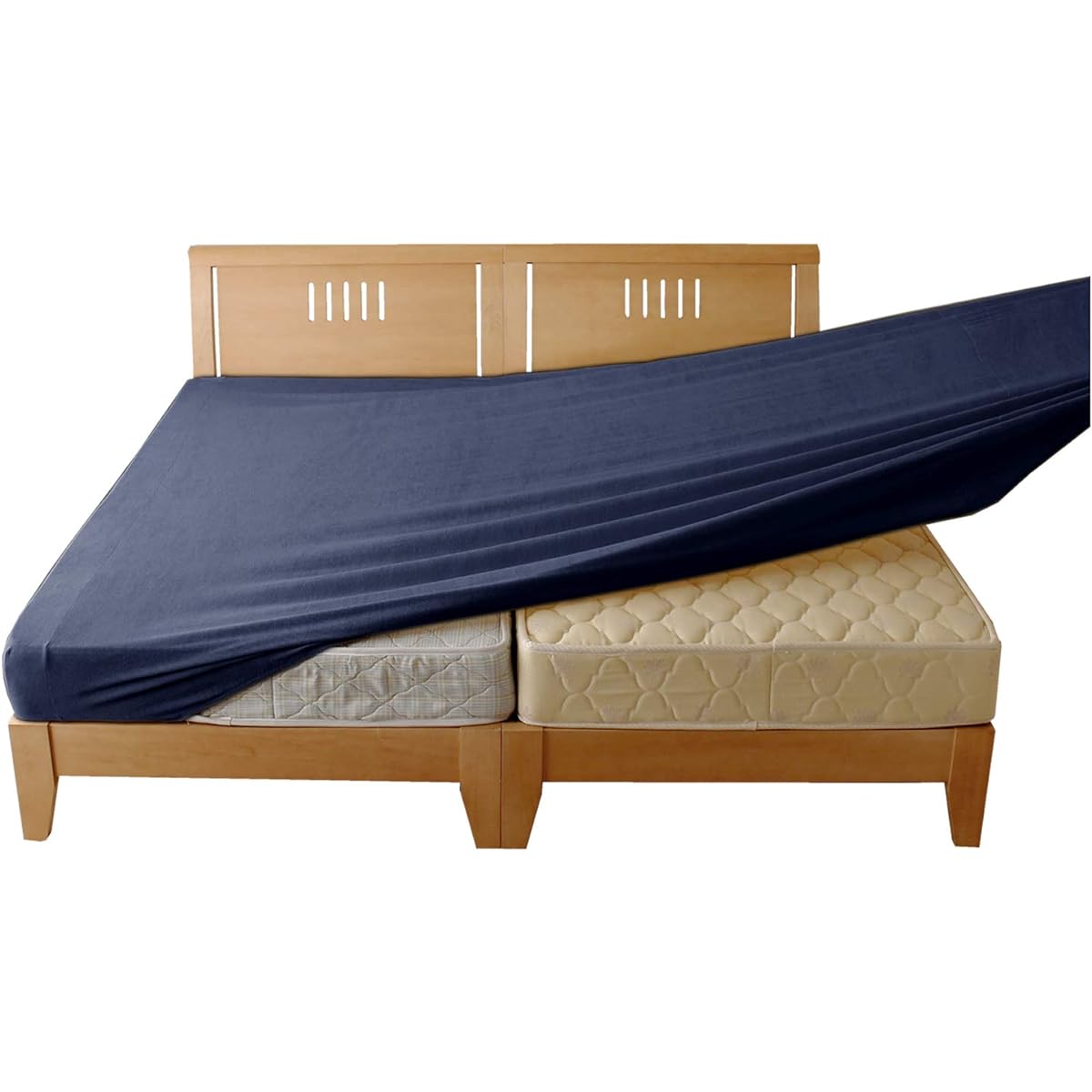Merry Night Sheets, Perfect Pile Sheets, Navy, Family Size, Mattress/Futon Type, Stretch Material, Wrinkle-free Perfect Fit, Soft and Gentle Texture, Washable MNS677090-72