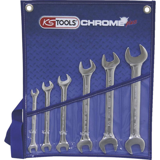 KS TOOLS CHROMEplus Double open ended spanner set 6 pcs CHROMEplus Double open ended spanner set 6 pcs 518.3220