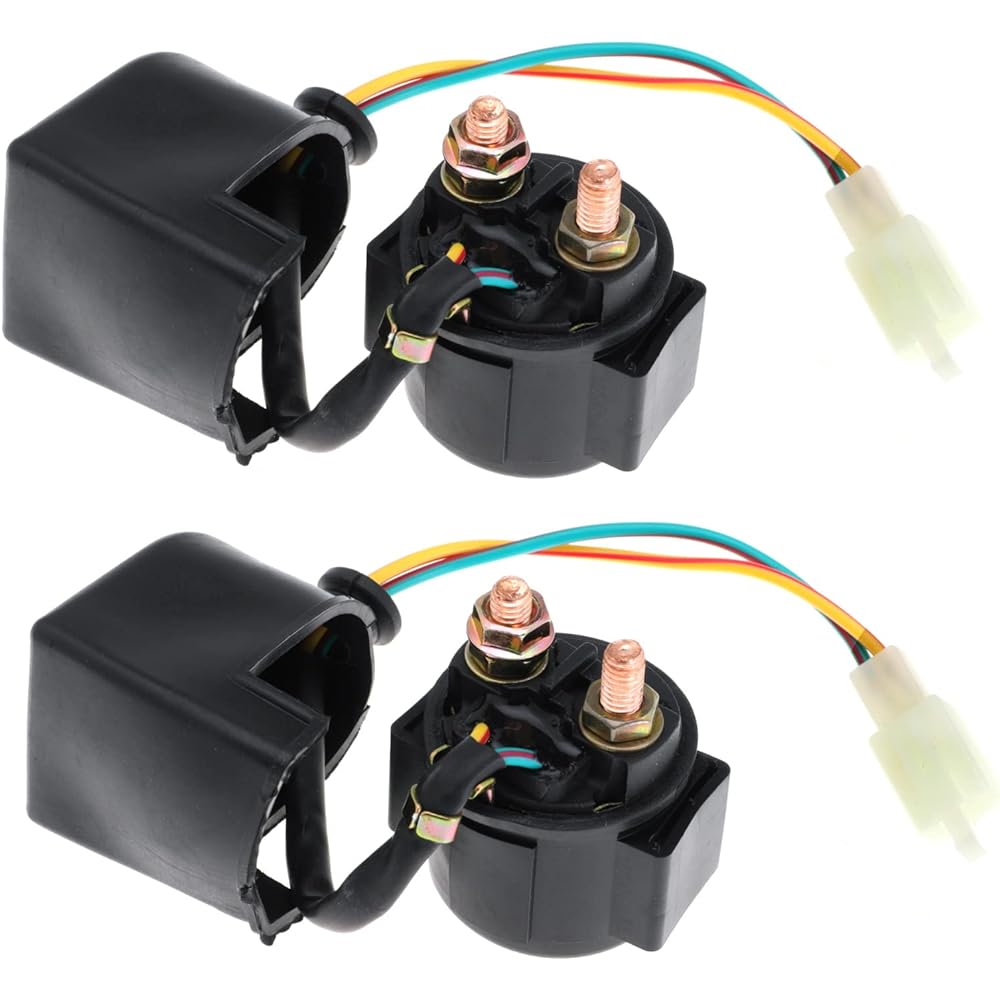 Solenoid Starter Relay for 4 Stroke GY6 Engine 50cc 70cc 90cc 100cc 110cc 125cc 150cc 200cc 250cc for Honda Can-am Polaris for Polaris for Arctic ATV Quad Scooter Go Kart Chopper Dirt Bike