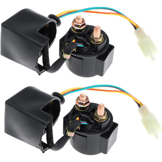 Solenoid Starter Relay for 4 Stroke GY6 Engine 50cc 70cc 90cc 100cc 110cc 125cc 150cc 200cc 250cc for Honda Can-am Polaris for Polaris for Arctic ATV Quad Scooter Go Kart Chopper Dirt Bike