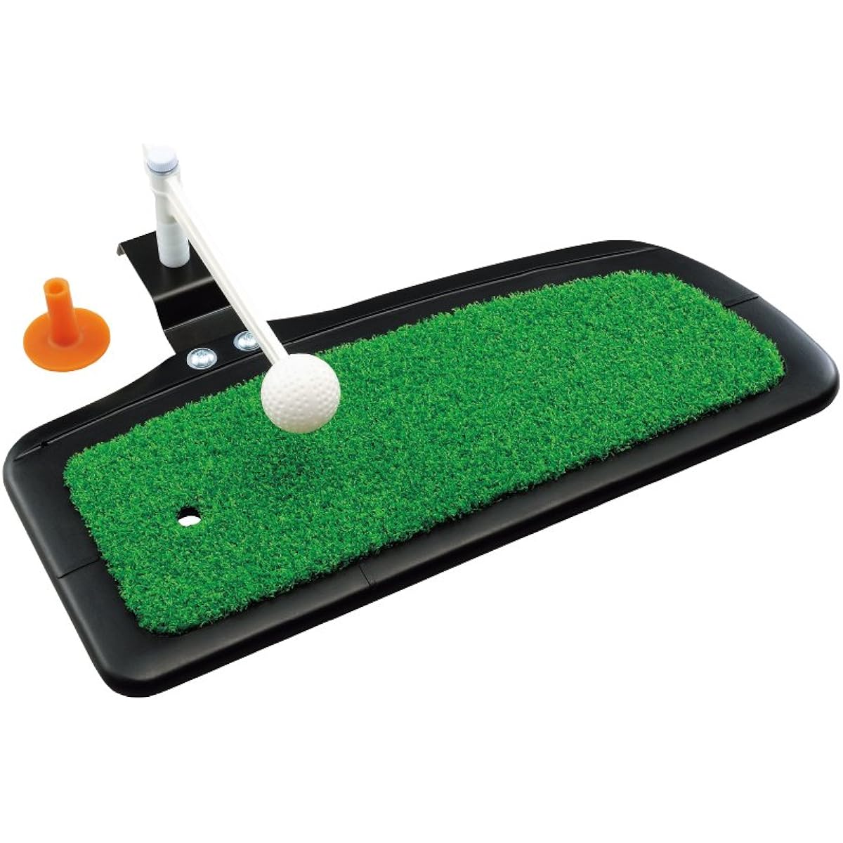 Tabata Golf Large Head Puncher Shot Mat Ball with String Spare Arm Practice Mat with Permanent Tee Height Adjustment 5 Levels Adjustable Arm Spare Arm Golf Practice Supplies Golf Mat