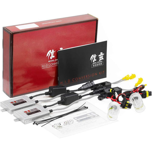 Shingen H7 55W 6000K HID Kit with Built-in Canceller, Headlight, Warning Light Protection