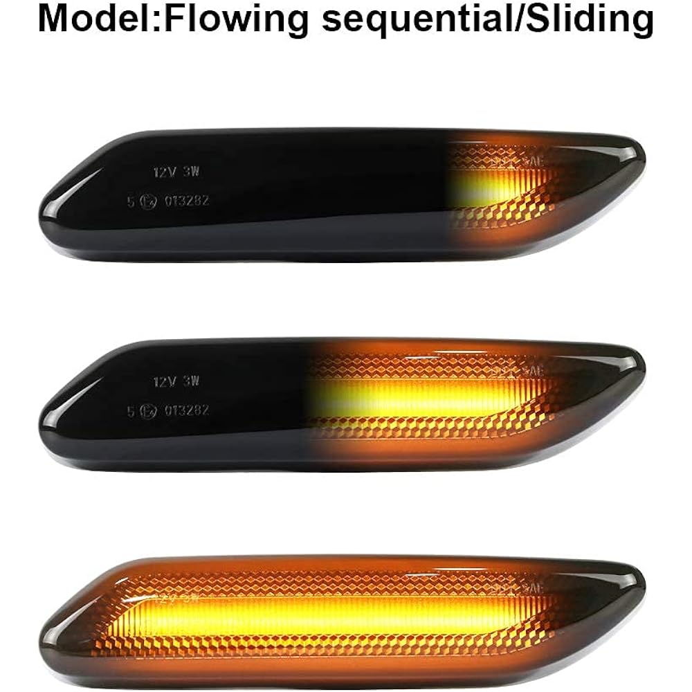 GEMPRO LED Front Fender Marker Light Assembly Smoke Lens Winker Lamp Replacement 2011 2012 2014 2015 2016 Mini Cooper R60 R61 2 for Countryman Paceman