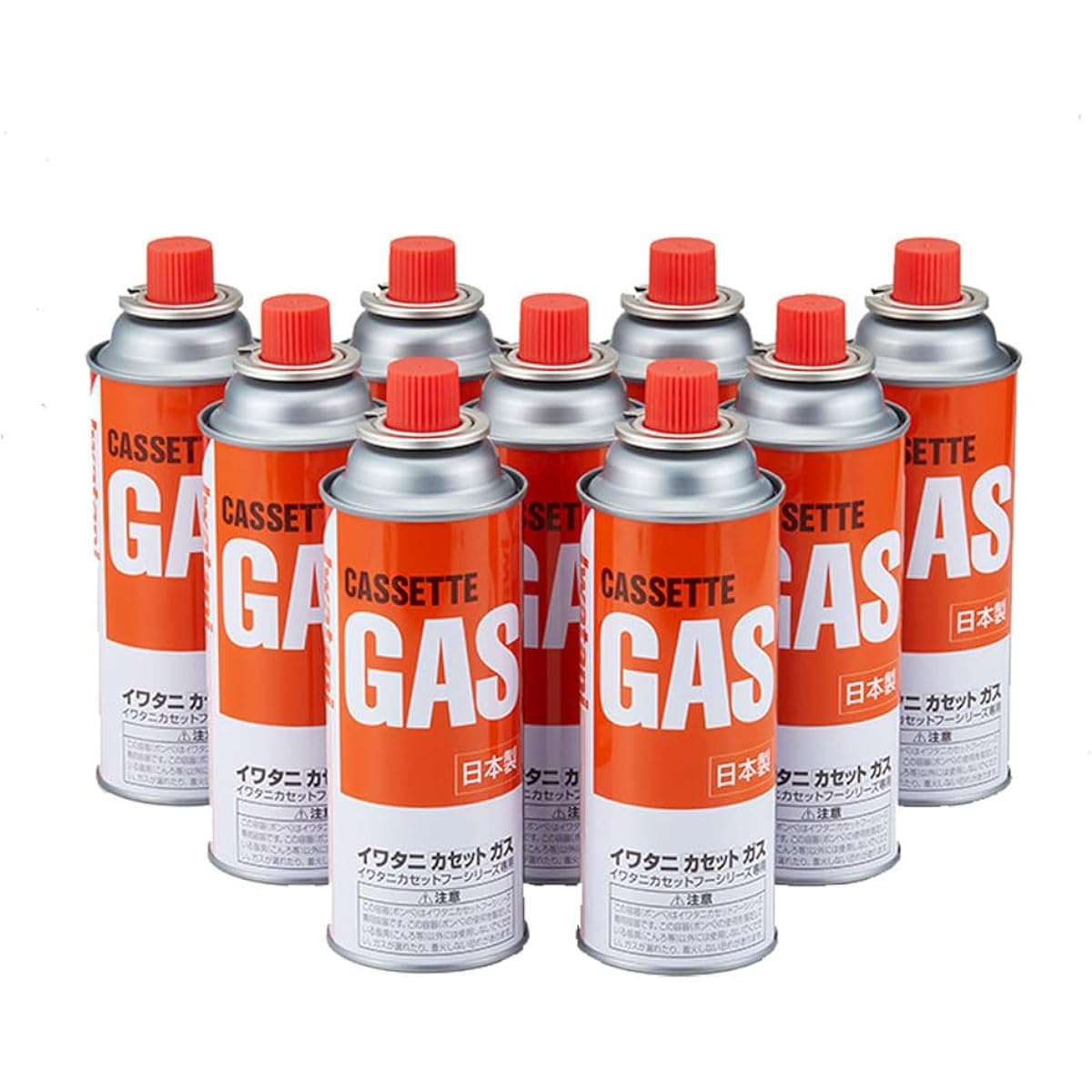 Iwatani 9 cassette gas cylinders CB-250-OR-9BOX