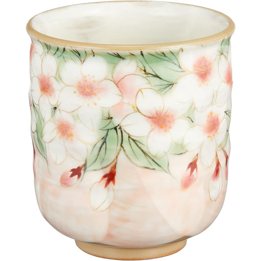 Kyoto ware, Kiyomizu ware, pottery kiln, teacup, flower collection, cherry blossoms ANU-02