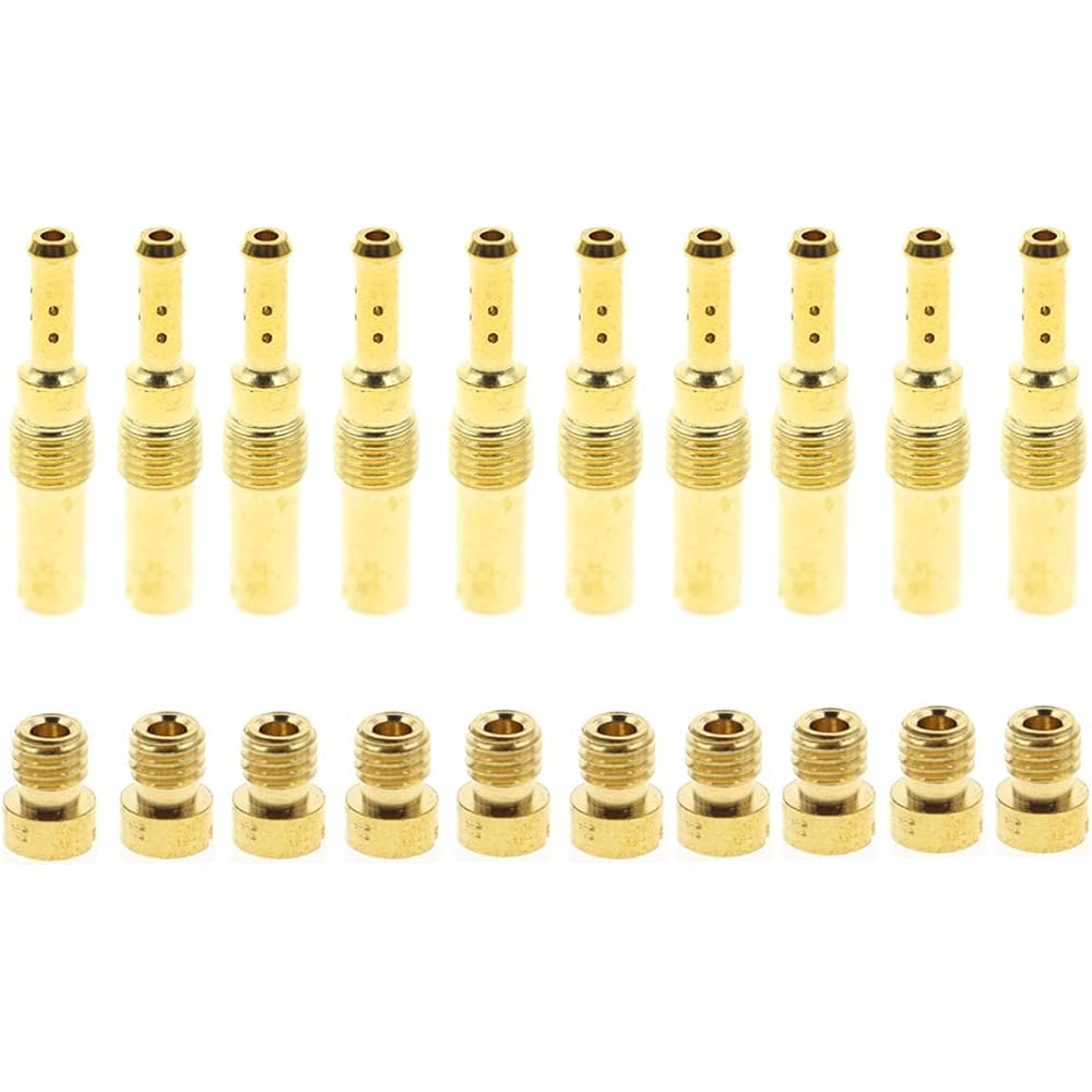 Carbhub Carburetor Main Jet 10 Pieces with 10 Slow & Pilot Jets for PWK Keihin OKO CVK 125cc 150cc GY6 Motor Engine Carb