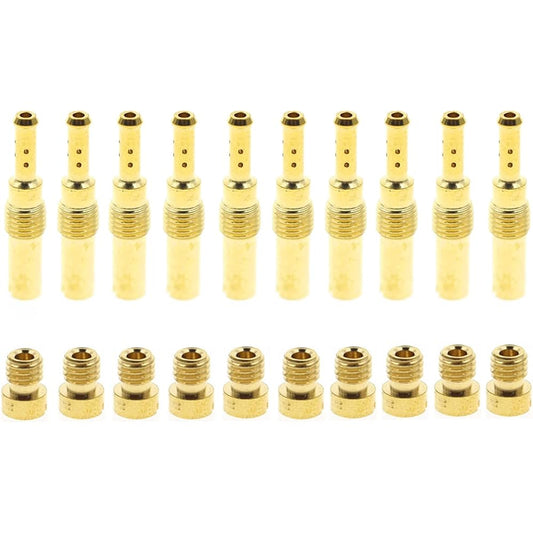Carbhub Carburetor Main Jet 10 Pieces with 10 Slow & Pilot Jets for PWK Keihin OKO CVK 125cc 150cc GY6 Motor Engine Carb