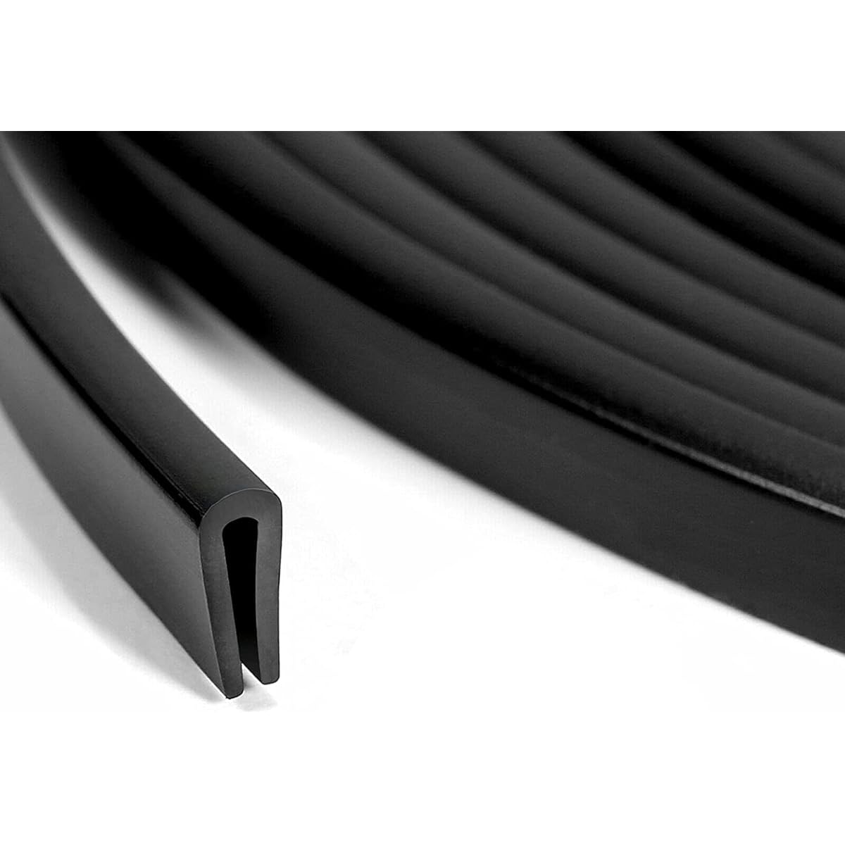 TintVent Rubber Edge Trim Black U Channel PVC Plastic Seal Metal Edge Protector 0.15 inch 26 feet (315 inches)