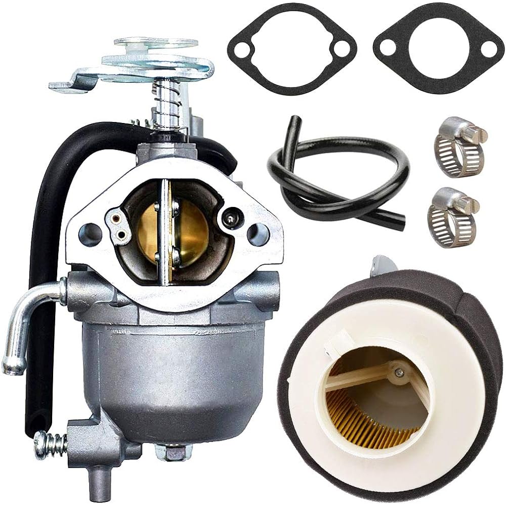 15003-2943 Carburetor 11029-1004 Air Filter for Kawasaki KAF400 Mule 600 610 SX XC SC 4x4 2005-2012 15004-0953 Carb Replacement TOPEMAI