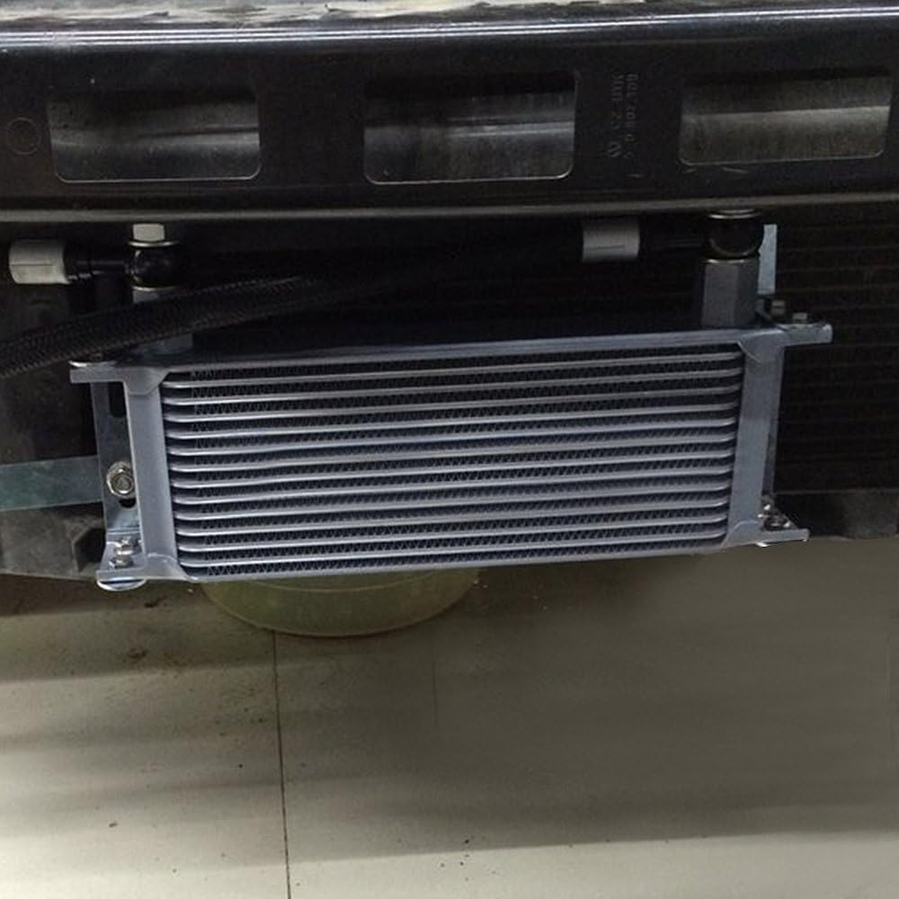 19 ROW AN10-10AN Universal racing aluminum engine transmission oil cooler black
