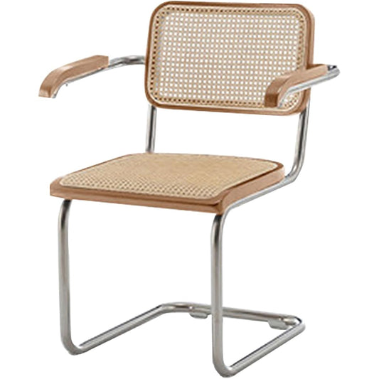 Dining chair, rattan chair, table chair, rattan chair, rattan chair, dining chair, armchair, dining rattan, living room interior, stylish, Scandinavian, home work, commercial use (with armrest, rattan (natural))