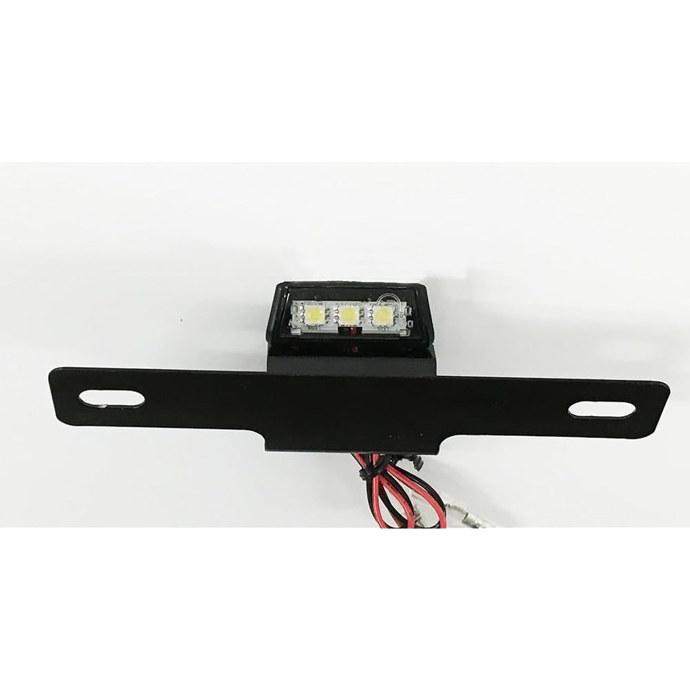 Kijima Motorcycle License Lamp Number Light Type 2 White LED with Stay 217-6148