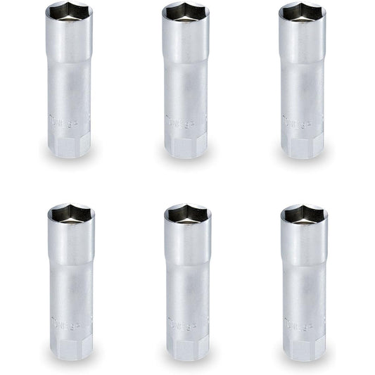 TONE Plug Socket (Hexagonal/With Magnet) 3P-18S-6S Plug Angle 9.5mm (3/8") Width Across Flats 18mm 6 Pieces