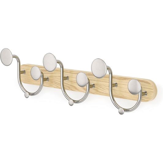 Umbra Melody 9 Hooks Natural/Nickel Wall Hanging Hook Storage Hook