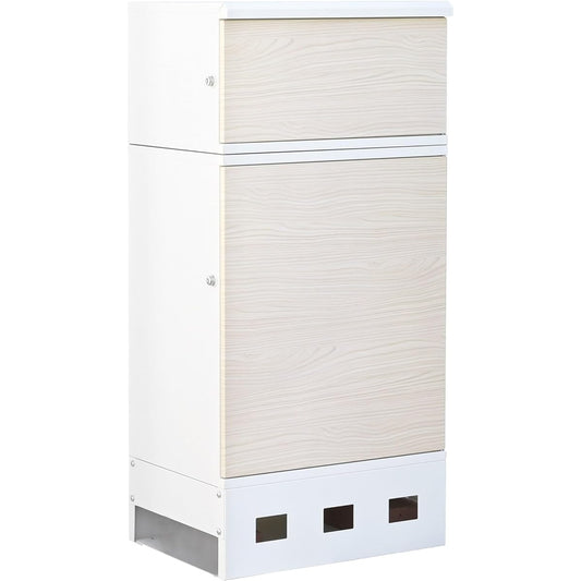 [Yamazen] Freestanding Delivery Box, Large Capacity, Lock Included, No Anchor Required, Detached House, Outdoor, Mail, Delivery, Simple, Delivery Box, Delivery Post, Delivery Box, Delivery Box, Pibo 2BOX, White Wood Grain, White EPB-2 (LWD/WH)