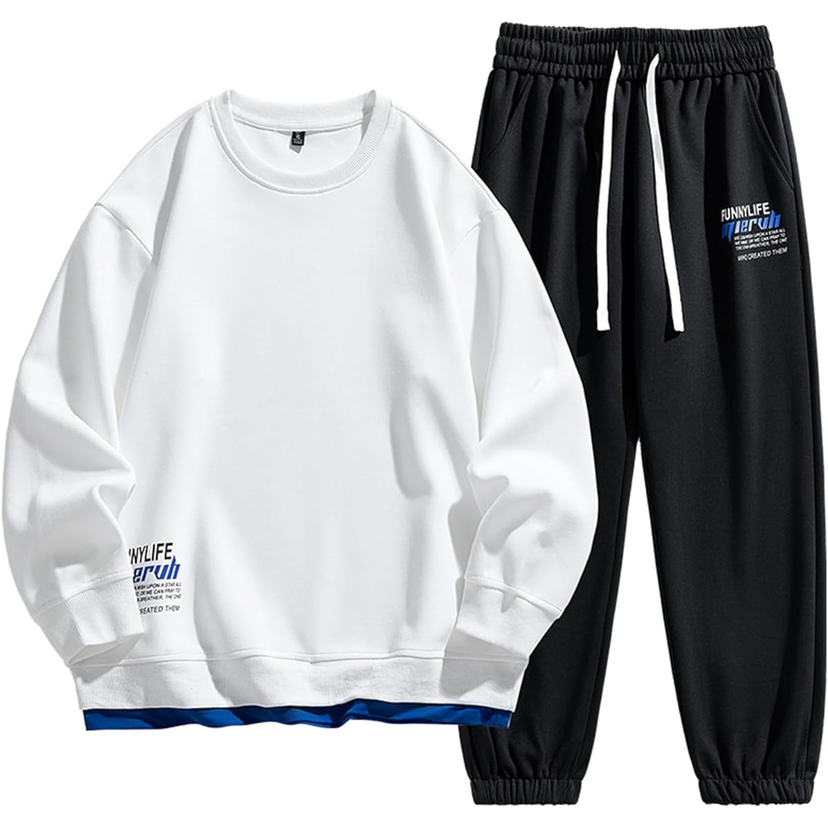 [Bon amixyl] Top and Bottom Set Men's Setup Running Wear Pullover Long Sleeve Men's Trainers Wear Training Wear Spring/Autumn/Winter Clothes Sports Loungewear