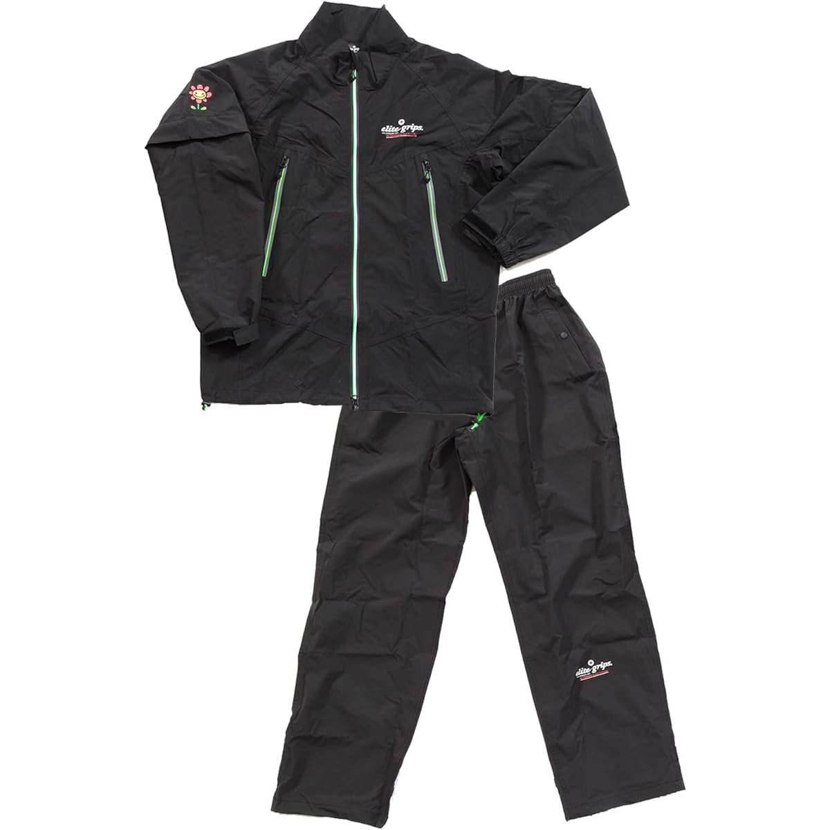 [Elite Grip] Golf Rainwear, Smart Silhouette Rainwear, Competition Water Repellent, Waterproof, Top and Bottom Set, No Hood, Men's