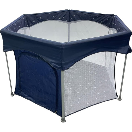 Shinsei International Iris Plaza Foldable Soft Playroom 142-02-08-032 Navy Star