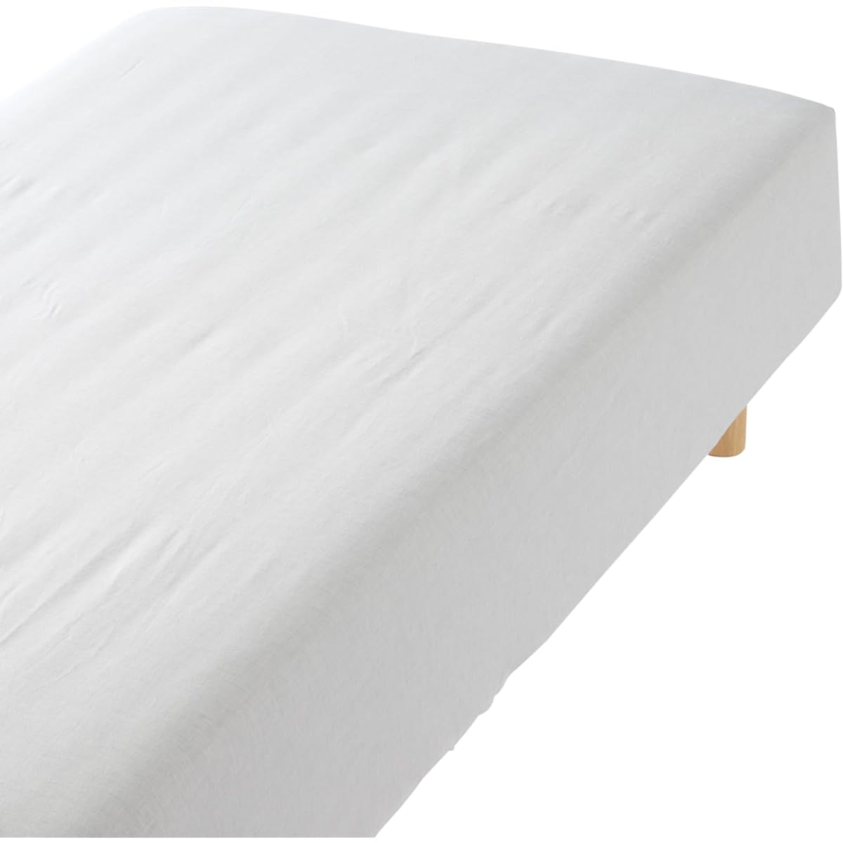 MUJI Cotton Flannel Fitted Sheet Light Gray Queen Size 160 x 200 x 18~28cm 83347178