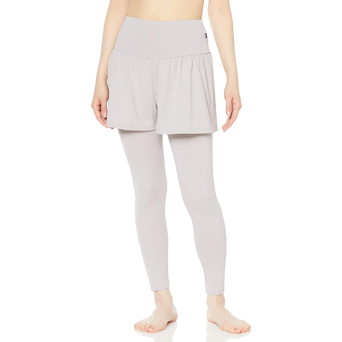 [Atsugi] Leggings [Clear Beauty Active] Yoga Mesh Style Layered Bottoms 8/4 Length 49266PS Women's