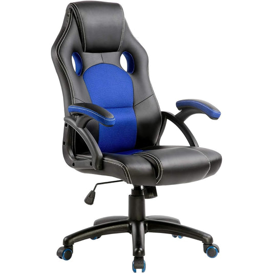 Gaming Chair, Office Chair, Desk Chair, Breathable, Reclining, Adjustable Rocking Height, Quiet Casters, Easy to Move, 360° Rotation, Lifting, Ergonomics, Office Chair, Computer Chair (120-blue)