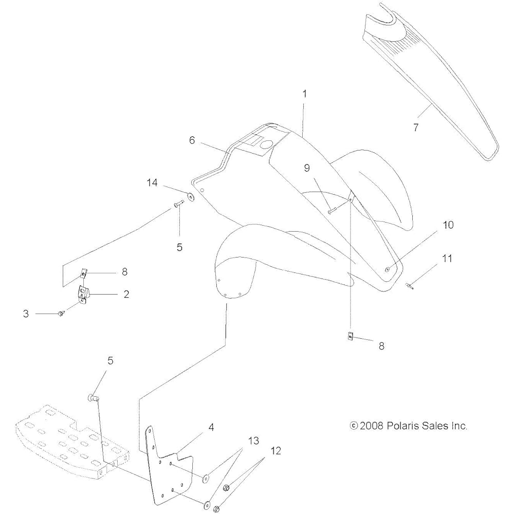 POLARIS ATV cover Front genuine OEM parts 5432553-070 quantity 1