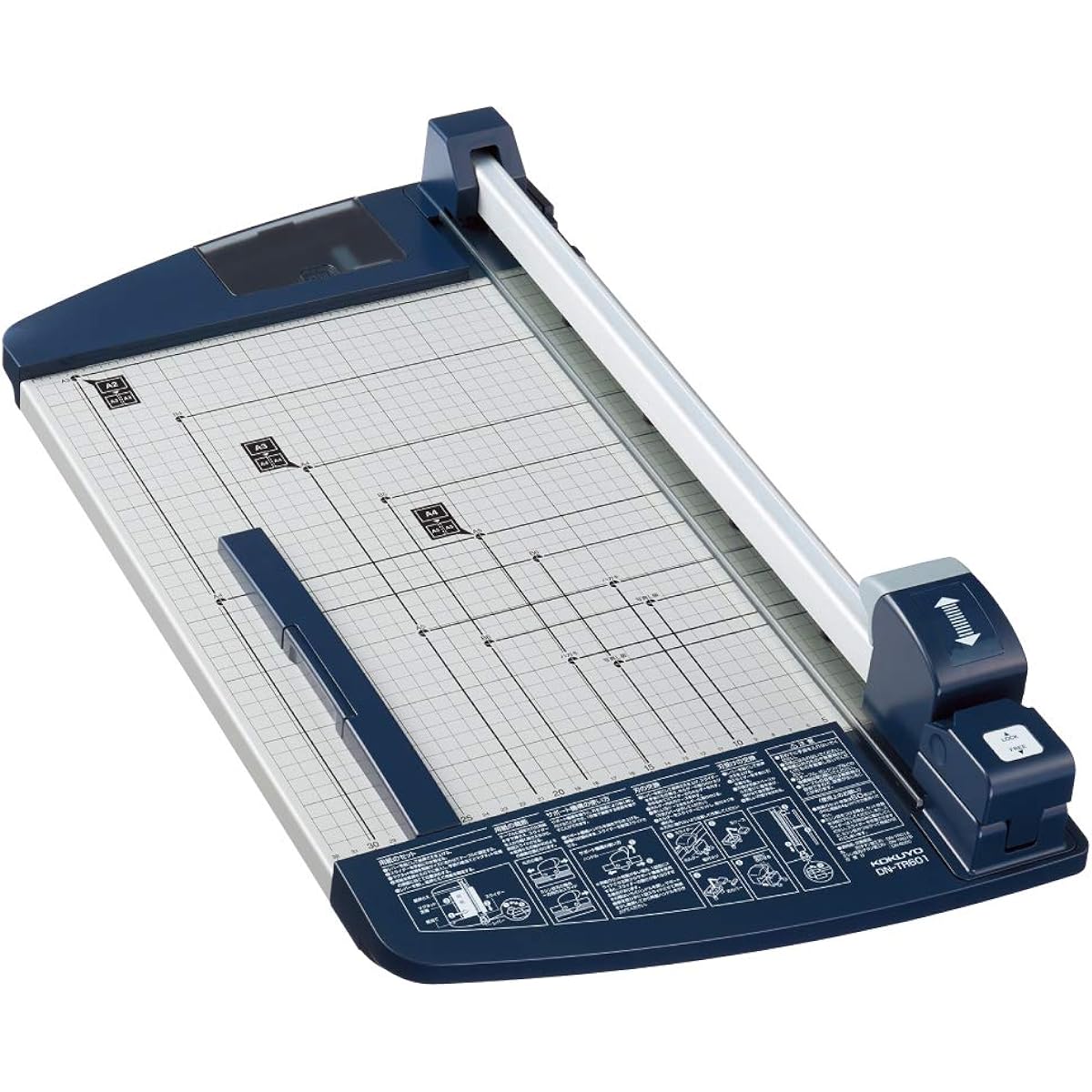 KOKUYO Cutting Machine Paper Cutter Rotary Type 60 Sheets Cut Titanium Processed Blade A3 DN-TR601