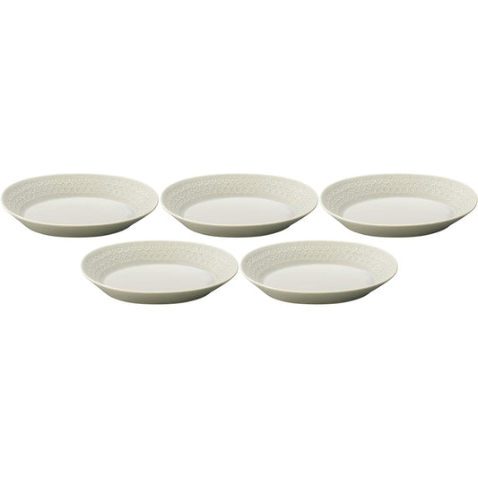 Set of 5 Flower stamps (gray) Oval pot [26.5×17×4.7cm] | Large pot