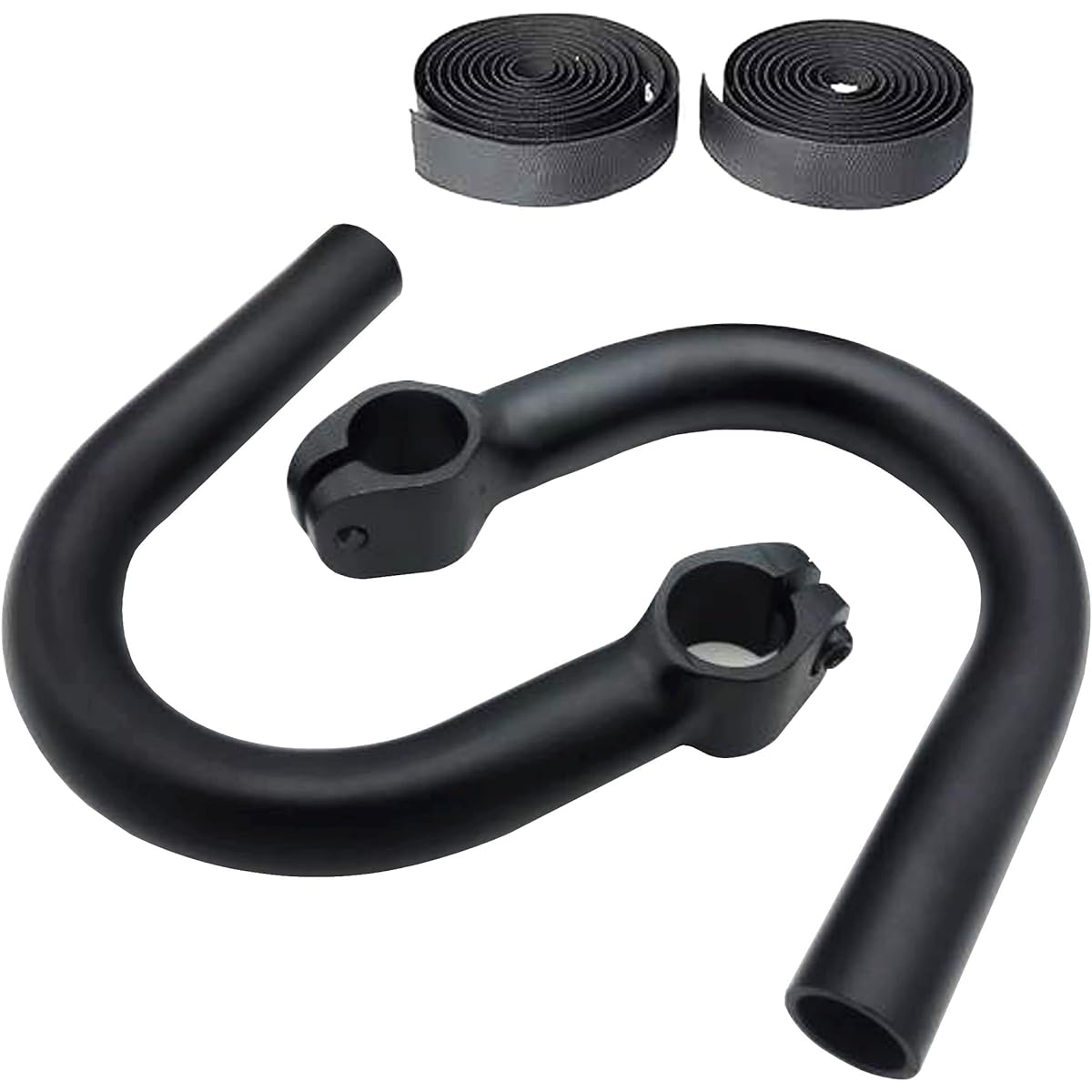 Bar end drop style left and right set with 2 bar tapes and 2 end caps Easy to install on cross bike flat handlebar End bar