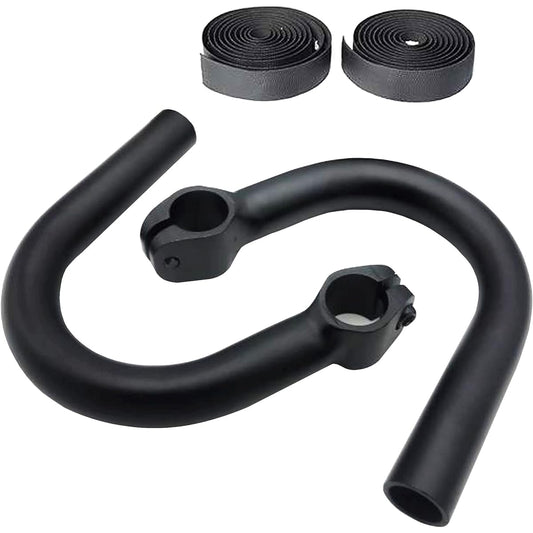 Bar end drop style left and right set with 2 bar tapes and 2 end caps Easy to install on cross bike flat handlebar End bar