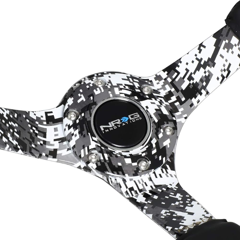 NRG Hydro Dip Digital camouflage Leather Steering Wheel RST-036DC-R + USPL Sticker