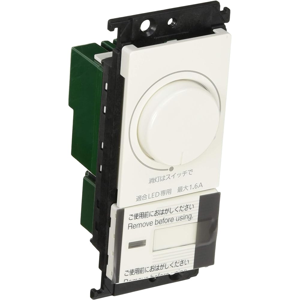 Panasonic Cosmo Series Wide 21 LED Recessed Dimmer Switch C Firefly Switch C Compatible LED Only 1.6A Rotary Type with Lower Limit Illuminance Setting Function White WTC57521W