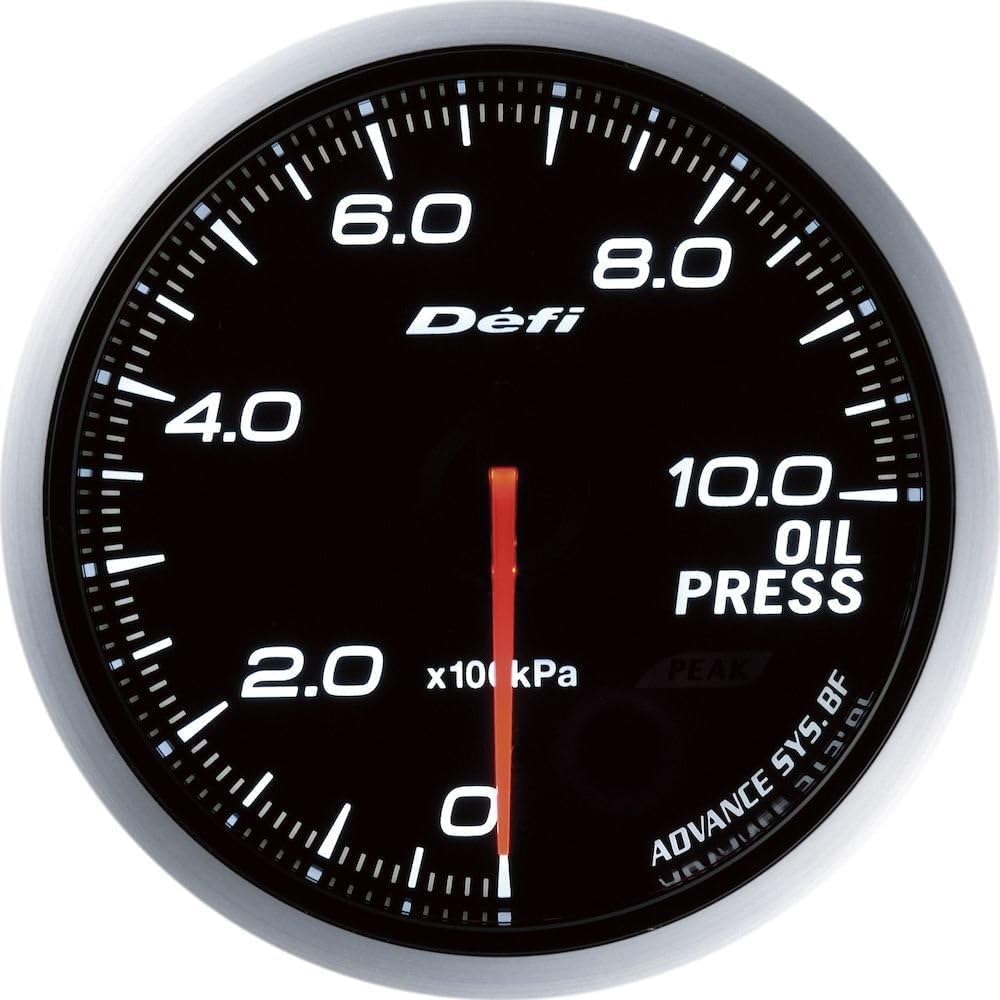 Nippon Seiki Defi Meter [Defi-Link ADVANCE BF] Oil Pressure Gauge (White) DF10201