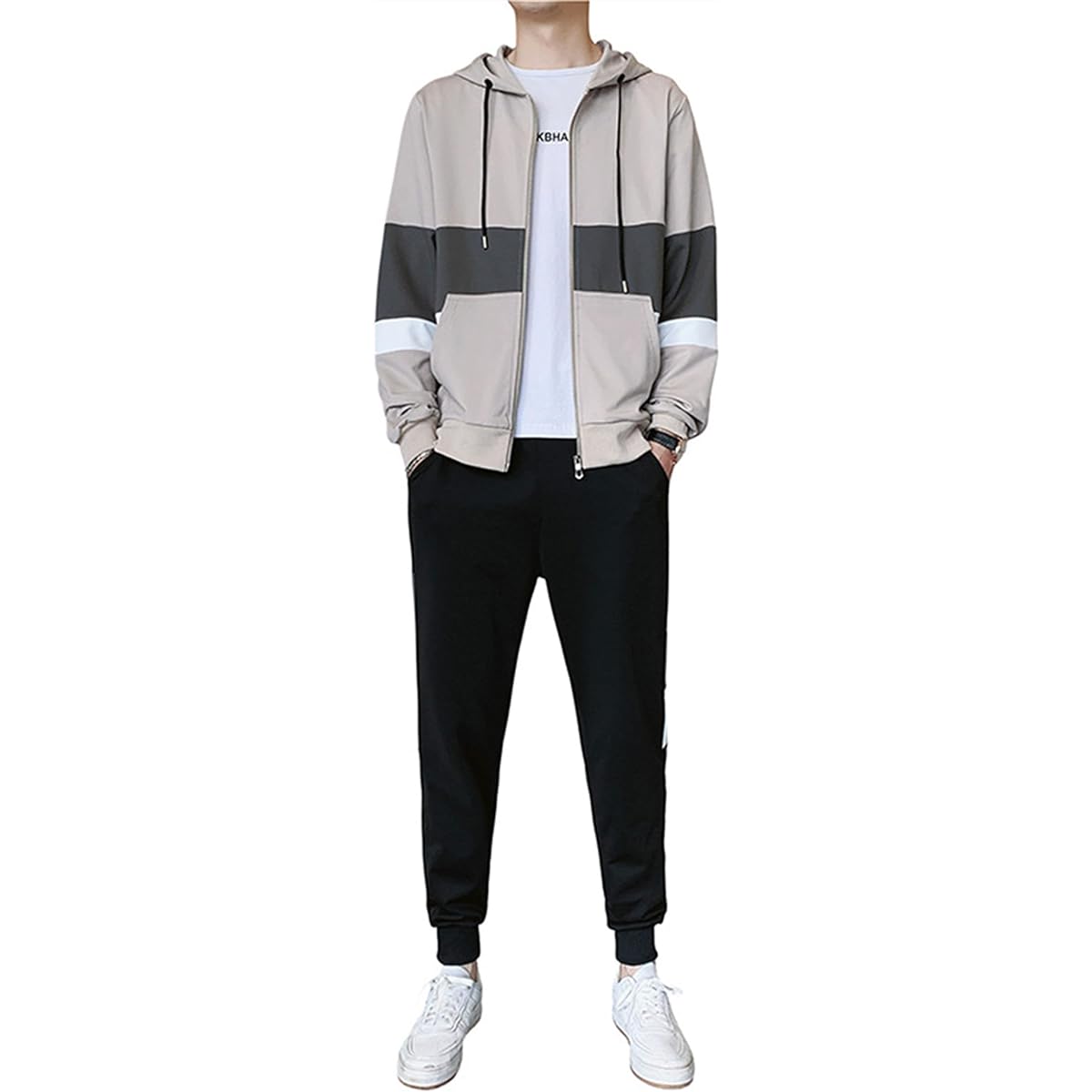 [Cloudstop] Sweatshirt, Parka, Running Wear, Men's Jersey, Top and Bottom Set, Setup, Parka, Long Pants, Training Wear, Sportswear, Large Size, Loose, Sweat Absorbent, Quick Drying, Sports Pants, Spring, Autumn, Winter