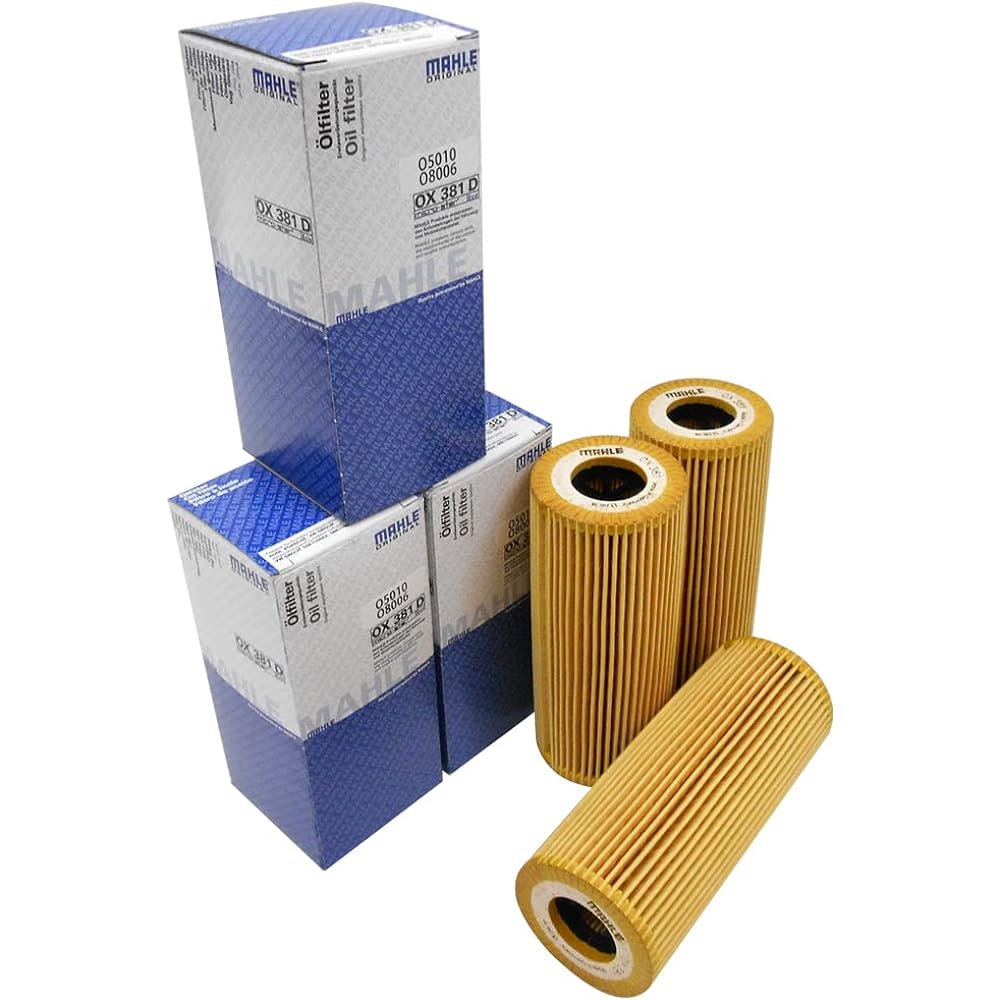 [Set of 3] Mahle Oil Filter Oil Element Audi Wagen A4 A5 A6 A7 A8 Q5 Q7 S4 S5 SQ5 Touareg MAHLE O5010 x 3 pcs *Model compatibility must be confirmed Manufactured by genuine filter manufacturer