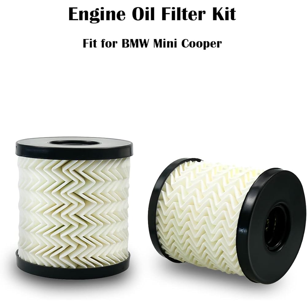 Oil Filter Kit 2 Packs MINI Cooper R56 R60 R58 R59 Countryman Club Man Pace Man Coupe Replacement 11427622446