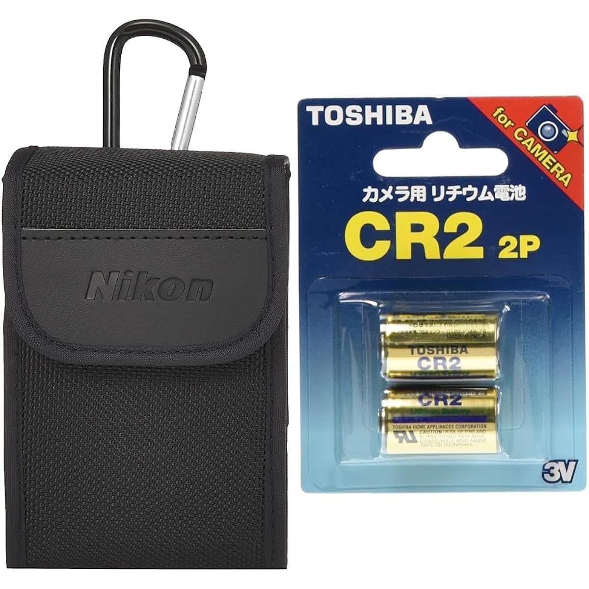 [Set purchase] Nikon Golf Laser Distance Meter COOLSHOT PRO Exclusive Case LRF Case (CFV) *Bundled Items & Toshiba (TOSHIBA) CR2G 2P Lithium Pack Battery for Camera