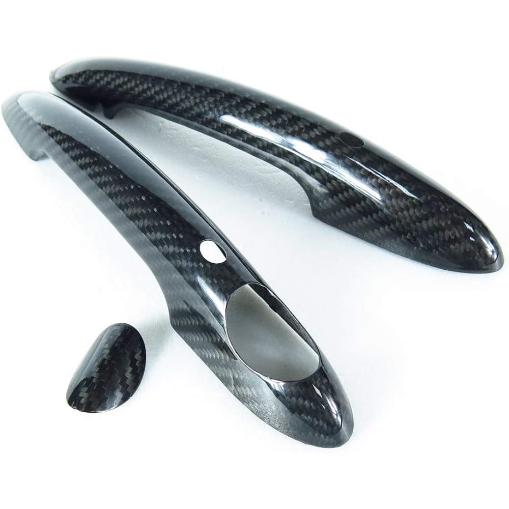 "BAR AUTOTECH" Mini Cooper F56 F56S F57 F57S Dry Carbon Door Handle Cover Compatible with 3P Comfort Access (Right Handle Specification, Sensor Hole)