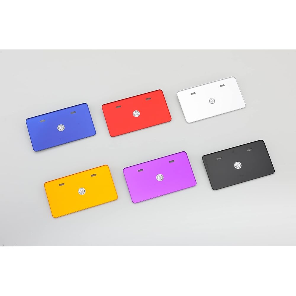 POSH Aluminum License Plate for Motorcycles, L Size, Compliant with New Standards, For 126cc and Above, Black 500291-06-10